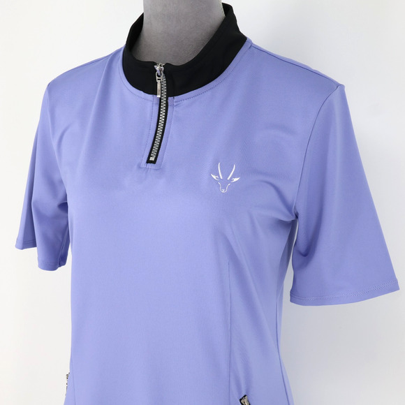 Roaming Dhabi Golf Dress Womens Medium Lavender Stretch Knit Quarter Zip Pockets - Picture 13 of 16